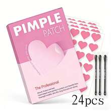 24/120片装心形祛痘贴，温和不刺激，遮盖瑕疵和痘痘，完美遮瑕，适合所有肤质 - 愛心 - 查看 7