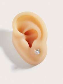 1pc Elegant Diamond Owl Stud Earrings, Suitable For Women's Daily Wear - Cat - View 4