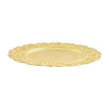 kangten Yellulu 100 PCS Antique Charger Plates Bulk, 13" Plate Chargers For Dinner Plates, Round Reef C-Hargers, Plastic Plate Chargers Bulk, For Dinner Wedding Table Setting Decoration (100 Pack-Gold) A Nice Gift - 100 Pack-gold 8 - View 6