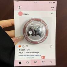 Cute Bear Heart Shaped Phone Grip Stand, Magnetic Air Cushion Phone Holder, Slouchy Convenient Phone Support - Multicolor - View 6