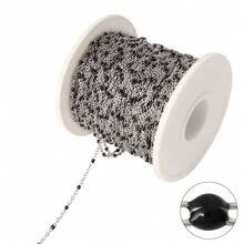 Dây chuyền hạt thép không gỉ 100cm, dây chuyền hạt nhựa nhiều màu sắc phong cách Bohemian, dây chuyền tráng men để làm trang sức DIY và phụ kiện vòng cổ. - Chuỗi tự làm - Xem 17