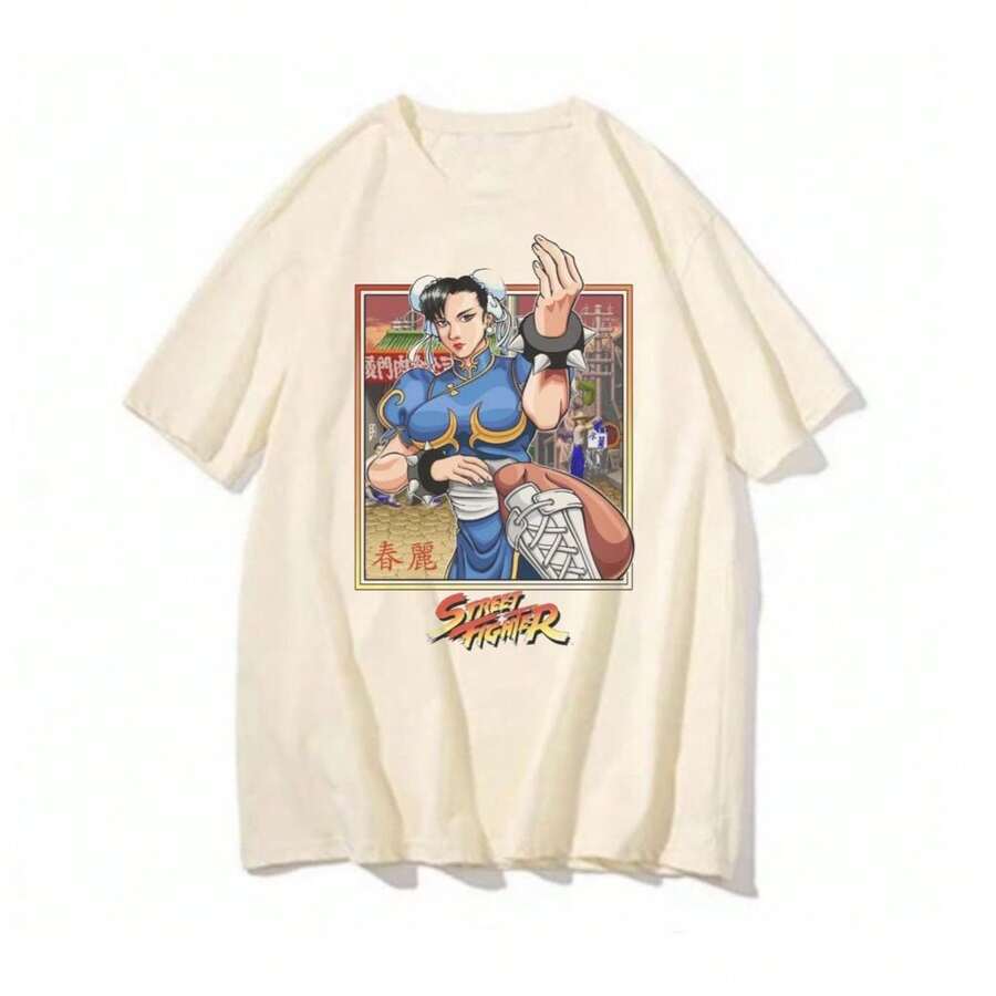 Chun-Li T-Shirt, Women's, Men's, Unisex, Gamer, Capcom, Fun Shirt, Fighting Game. - Kem - Xem 1