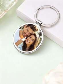 Personalized Photo Keychain, Customized Picture Keychain, Photo Gift, Personalized Keychain Gift, Anniversary Gift, Unique Couple Gift, Gift For Boyfriend, Girlfriend, Wife, Husband, Valentine's Day Gift - Multicolor - View 3