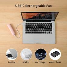 1个1200mAh手持小风扇高速小型气炮USB充电便携式小型桌面电风扇涡轮大风力可折叠移动电源USB促销公司活动实用奖品展览定制创意礼品 - 1pcs 1200mah - 查看 7