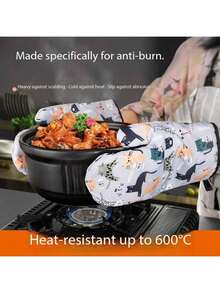 Baking Oven, Microwave Oven, Grill, And Barbecue Heat-Resistant, Insulation, And Heat-Protection Gloves. - Multicolor - View 1