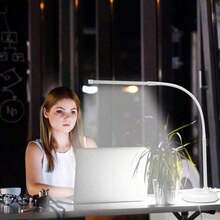 LED阅读灯，可调光夜灯，带灵活鹅颈灯臂，360°可调，3种颜色模式和10级亮度，适用于家庭/办公室/绘画/阅读 - 3種顏色 - 查看 4