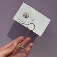 4pcs Reusable Signature Cards With 1 Gold And 1 Silver Metal Holders, Suitable For Birthday Parties, Seating Cards, And Drink Menu Cards - White - View 7