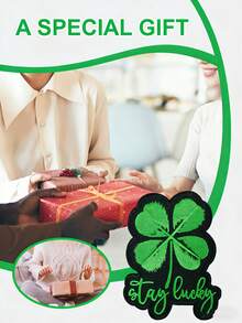 1pc "Stay Lucky" Four-Leaf Clover Embroidered Patch, Inspirational Design, Iron-On Or Sew-On Decorative Badge For Clothing, Backpacks, Jeans, Hats, DIY, Great Gift For Birthday, Graduation, Holidays - Four-leaf Clover - View 12