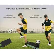 Superior Bronz ZivPlay Soccer Rebounder Board Soccer Wall Kick Back Trainer With 2 Rebound Angles For Ball Passing And Bounce Back Training - Black - View 3
