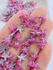 46/96颗混色树脂海星水钻扁平迷你星星，适用于DIY工艺品、婚礼装饰、珠宝制作、美甲和剪贴簿，做工精细 - 彩色 - 查看 6