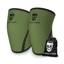 ¡RecomendadoGymreapers - Rodilleras (1 par) incluye bolsa de gimnasio gratis, para sentadillas, fitness, levantamiento de pesas y de potencia, de 7 mm, para hombre y mujer, (talla S)¡Top de Temporada - Verde militar - Ver 10
