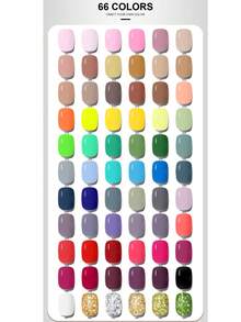 16ml Large Capacity Gel Polish 66 Colors Set For Women Girl Gift Soak Off UV LED Nail Art Gel Varnish Bottle Matches Color Essential Winter Summer Holiday Manicure Design Base Top Coat Required - Multicolor - View 50