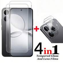 适用于 Realme GT7 / GT7 T / GT7 Pro / 15T / 15T Pro 的 4 片装摄像头镜头保护膜，手机屏幕保护膜，设备保护，时尚设计，完美贴合，玻璃材质，高品质保护膜，手机屏幕保护膜 - 無色 - 查看 15
