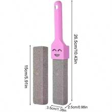 Toilet Bowl Pumice Stone With Handle - Stain And Limescale Remover | Pumice Cleaning Stick For Rust, Hard Water Rings, Tiles, Grills, Sink, And Bathtub Surfaces In Bathroom Or Kitchen Use - 粉紅色的 - 查看 9