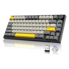 ATTACK SHARK X820Ultra 75% 无线机械游戏键盘，支持热插拔轴体，垫片式安装设计，RGB 背光，蓝牙/2.4G/有线连接，可自定义，配备智能 TFT 显示屏和旋钮，QMK 固件 - 彩色 - 查看 11