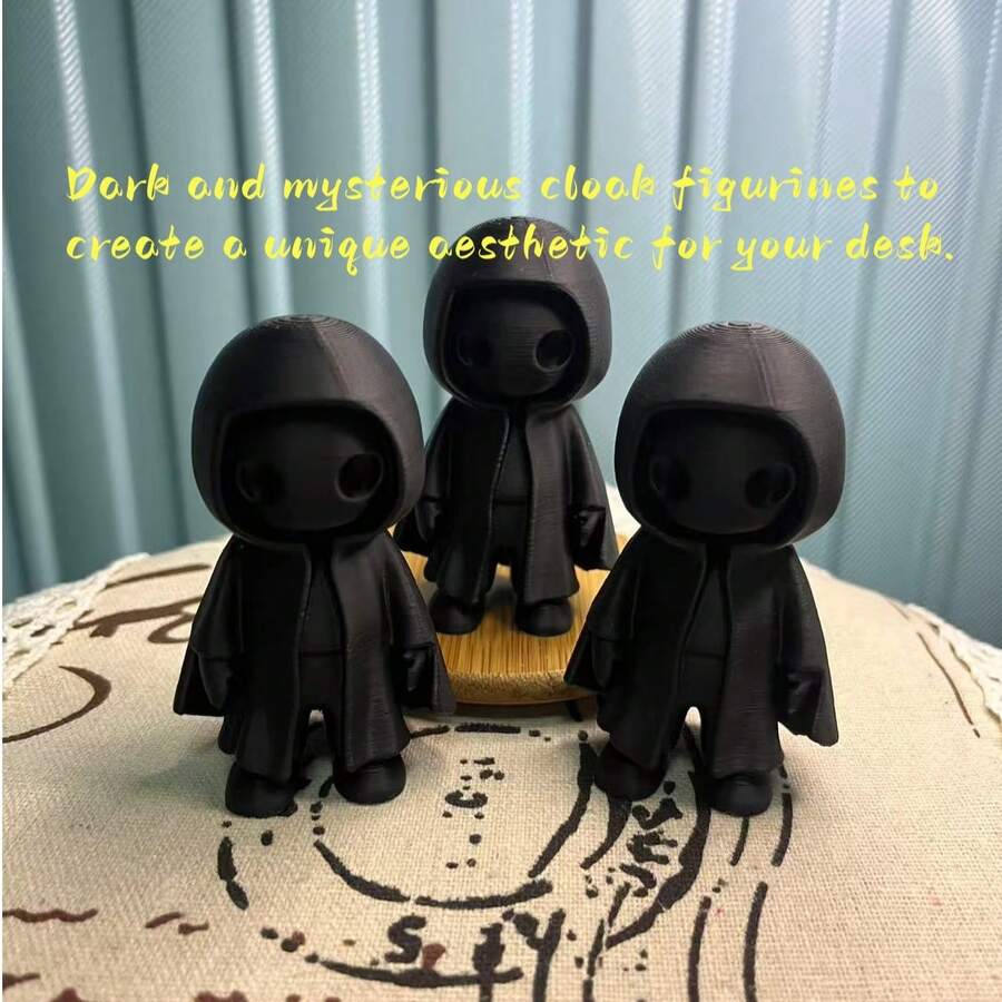 The Diminutive Ghost Takes On The Guise Of A "Desk Guardian," Featuring A Mysterious Hooded Design Paired With Endearing Poses, Creating A Unique Sense Of Minimalist Artistry. Whether Placed On A Desk, Bookshelf, Or Windowsill, It Instantly Enhances The Appeal Of The Space, Becoming A Focal Point. - Multicolor - View 1