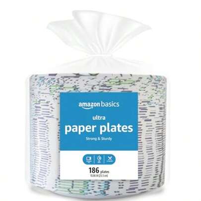 10 Inch Disposable Paper Plates 44 Count For Outdoor Picnic Party Event White -Friendly And Leak-Proof