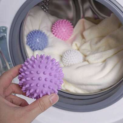 4pcs Reusable Laundry Balls Set - Removes Hair, Softens Fabrics, Prevents Tangling, Reduces Wrinkles, No Electricity Needed. Laundry Accessories, Extra Large Laundry Dryer Balls, Washing Machine Specific Laundry Balls, Dryer Balls, Dryer Sheets, Washing Machine Specific Fabric Care, Anti-, Cleaning Aids, Anti-Wrinkle Products, Efficient Drying Aids, Long-Lasting, Made Of Plastic.