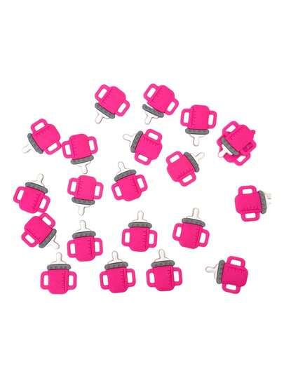 Aplique Mamadeira Pink 10un Emborrachado Peça Para Colagem