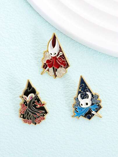 1套游戏珐琅徽章卡通胸针松树翻领别针徽章背包服装配饰时尚饰品粉丝朋友礼物