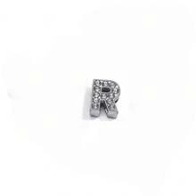 1件时尚简约银合金水钻26字母珠，闪亮水晶装饰，DIY项链手链钥匙扣工艺材料，个性化名字手链，女士日常穿搭，生日/情人节礼物 - 彩色 - 查看 28