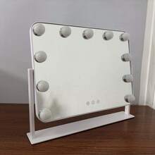 Lighted Vanity Mirror, Makeup Mirror,Lightde Mirror With 11 Adjustable Brightness LED Bulbs, 3 Color Modes And Detachable 5x Magnifying Mirror, Slim Metal Frame Design, Smart Touch Control - White - View 10