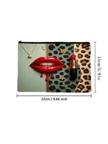 Túi đựng mỹ phẩm du lịch thời trang với họa tiết trang điểm - Túi nhỏ gọn, có khóa kéo, thích hợp đựng mỹ phẩm, đồ dùng vệ sinh cá nhân và văn phòng phẩm, dễ lau chùi, món quà lý tưởng cho phái nữ và những người yêu thích trang điểm. Túi đựng mỹ phẩm, túi sắp xếp đồ trang điểm, túi đựng đồ dùng vệ sinh cá nhân khi đi du lịch. - Nhiều màu - Xem 5