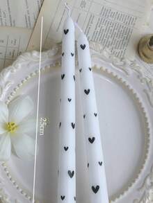 Bộ 2 chiếc (một hộp) Nến hình nón dài màu hồng, dài 9,84 inch, sáp đậu nành không khói, trang trí tiệc cưới, tạo không khí ấm cúng. Nến hình nhánh dài, màu đen, màu đỏ, màu hồng, màu trắng, nến tạo không khí lễ hội, nến ngày Valentine, nến dễ thương và vui nhộn, trang trí nhà cửa. - Nhiều màu - Xem 23