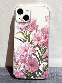 花卉图案防摔透明极简保护手机壳，兼容 17/17 Pro、16/15 XR/7/8、16 Pro Max、13/14/11/12 Pro Max、Galaxy、Redmi 10/9/Note 9/12C/Note 11 Pro/Note 8 Pro/9C/9A - 彩色 - 查看 2