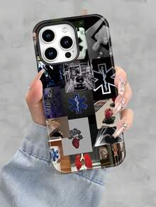 Selected Emergency And Medical Themed Collage Printed All Inclusive Mixed Color Phone Case Suitable For IPhone17PRO MAX/17 AIR/15ProMax/16PROMAX/GalaxyS22/S23/S24/S23 Plus/S24 Ultra/S25/A15/A33/A23  A Must-Have For Daily Commuting - Anti Fading, Immaculate, Holy Mother's Day, Independence Day Gift, Valentine's Day, Birthday Gift For Family And Friends. - White - View 1