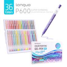 Languo 88色闪光笔，48支金属色、6支闪光效果、4支霓虹效果（16种配色），72/54/36/24色礼盒套装，超大容量金属闪光凝胶笔，1毫米笔尖，精美绘画日记荧光笔，适合艺术家和初学者，是送给男孩/女孩学生、返校季和教师奖励的绝佳礼物。 - 多色 - 查看 23