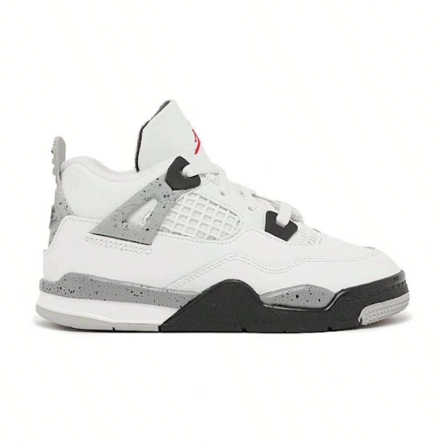 Nike Air Jordan 4 Retro White Cement IB4387-100 Toddler Fashion Sneaker New - 白色 - 查看 1