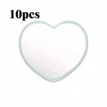 1/3/6/10/20/30/50个装心形便携式口袋镜,现代简约设计,高清画质,迷你化妆镜,学生宿舍适用,女士礼物,粉色-白色-绿色-黑色可选 - A - 查看 14