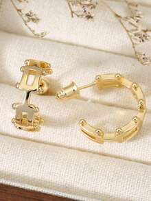 1对时尚个性设计的女士耳环，轻盈奢华，高端大气，百搭款式，适合任何场合，可作为礼物送给朋友和爱人。 - 彩色 - 查看 7