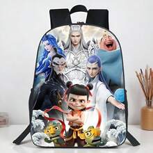 1pc Nezha Havoc In The Sea Themed Anime Pattern Backpack - A - View 1