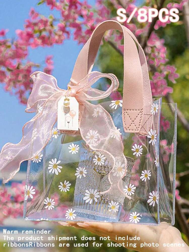 20 pièces/1 pièce Sacs cadeaux marguerite, sacs d'emballage pour vêtements, sacs de shopping, sacs de fête, sacs portables transparents en PVC, sacs cosmétiques, sacs d'emballage pour vêtements, sacs cadeaux pour fête d'anniversaire et de mariage, sacs fourre-tout faits main, faveurs de fête, décorations d'anniversaire, décorations de faveurs de fête, décorations de mariage, articles essentiels pour les fêtes, rangement de cuisine, cadeaux pour les invités de mariage, cadeaux personnalisés, Saint-Valentin, articles essentiels pour le mariage, cadeaux de proposition pour demoiselles d'honneur, cadeaux pour femmes, faveurs pour les invités de mariage - Rose bonbon - Voir 15