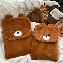 Funda para portátil/tableta de 10-14 pulgadas con diseño lindo de oso y pato estilo coreano, estuche ligero para estudiantes, opciones de multicolor (sin monedero/dije) - Multicolor - Ver 9