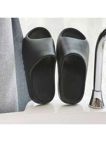 2026 New Men's House Slippers, Summer Indoor Home Bathroom Shower Anti-Slip Thick Bottom Thick Sole Sandals - Black - View 5