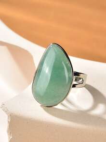 1pc Natural Crystal & Stone Open Ring, Suitable For Daily Wear By Men And Women - Multicolor - View 17