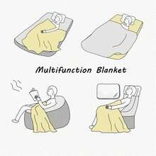 B-Bobs Cartoon Burger Coralinee Cozy  Blanket,Funny Family Member Soft Throw Blanket For Living Room,Dorm,Nap,Home Decor - 黑色 - 查看 3