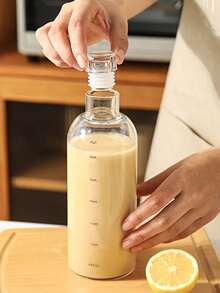 1pc/Portable Large Capacity Plastic Water Bottle, Beautiful Shaker, Travel Essentials, Glass Juice Bottle, Water Bottlepp - Multicolor - View 5