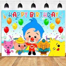 Various Plim Backgrounds Birthday Party Photography Cartoon Photo Background Vinyl Desktop Decoration Supplies 02 - Phong cách 2 - Xem 4