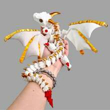 最新款3D打印双角飞龙，带翅膀，多关节灵活，激光渐变潮流模型玩具 - 完美礼物、生日礼物、理想礼物、惊喜礼物、节日礼物、季节性礼物、万圣节礼物、圣诞节礼物、游戏爱好者精致礼物、复活节礼物 - 彩色 - 查看 16