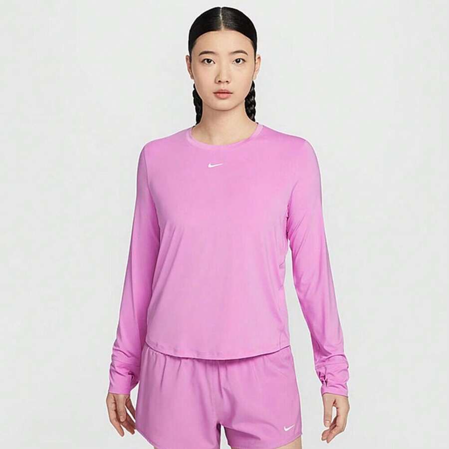 Nike 女士 AS W NK ONE CLASSIC DF LS TOP 长袖T恤 针织圆领 TFN2802-503 - 粉色 - 查看 1