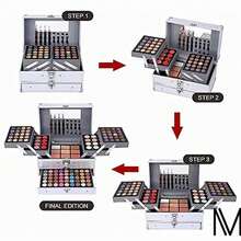 Makeup Kit Eyeshadow Palette Professional High Quality - Black - View 7
