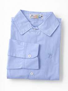 Children's/Youth Long-Sleeved Dress Shirt For Graduation, Baptism, Conference, Church - Màu xanh nhạt - Xem 3