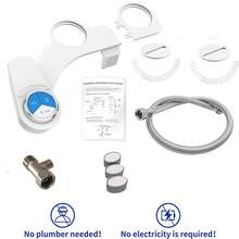 1pc Compact, Multifunctional Cold Water Bidet Sprayer With Key And Knob - Detachable - Space Saving (Dual Retractable Nozzles) - White - View 13