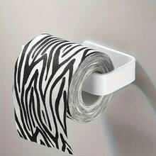 现代壁挂式卫生纸架 - 自粘式塑料卫生纸架，节省空间设计，适用于浴室，安装简便，黑白两色可选 - 彩色 - 查看 6