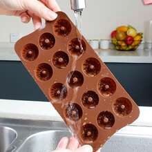 1/2pcs Chocolate Mold, Hollow Flower Pattern Design, Suitable For Chocolate, Candy, Cookie And Ice Cube Molds, As Well As Craft And Baking Tools - Brown - View 6