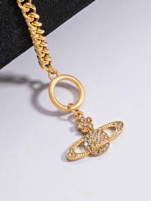 1pc Fashionable Minimalist Planet Bracelet, Versatile For Women's Daily Wear - A Planet Bracelet - View 2